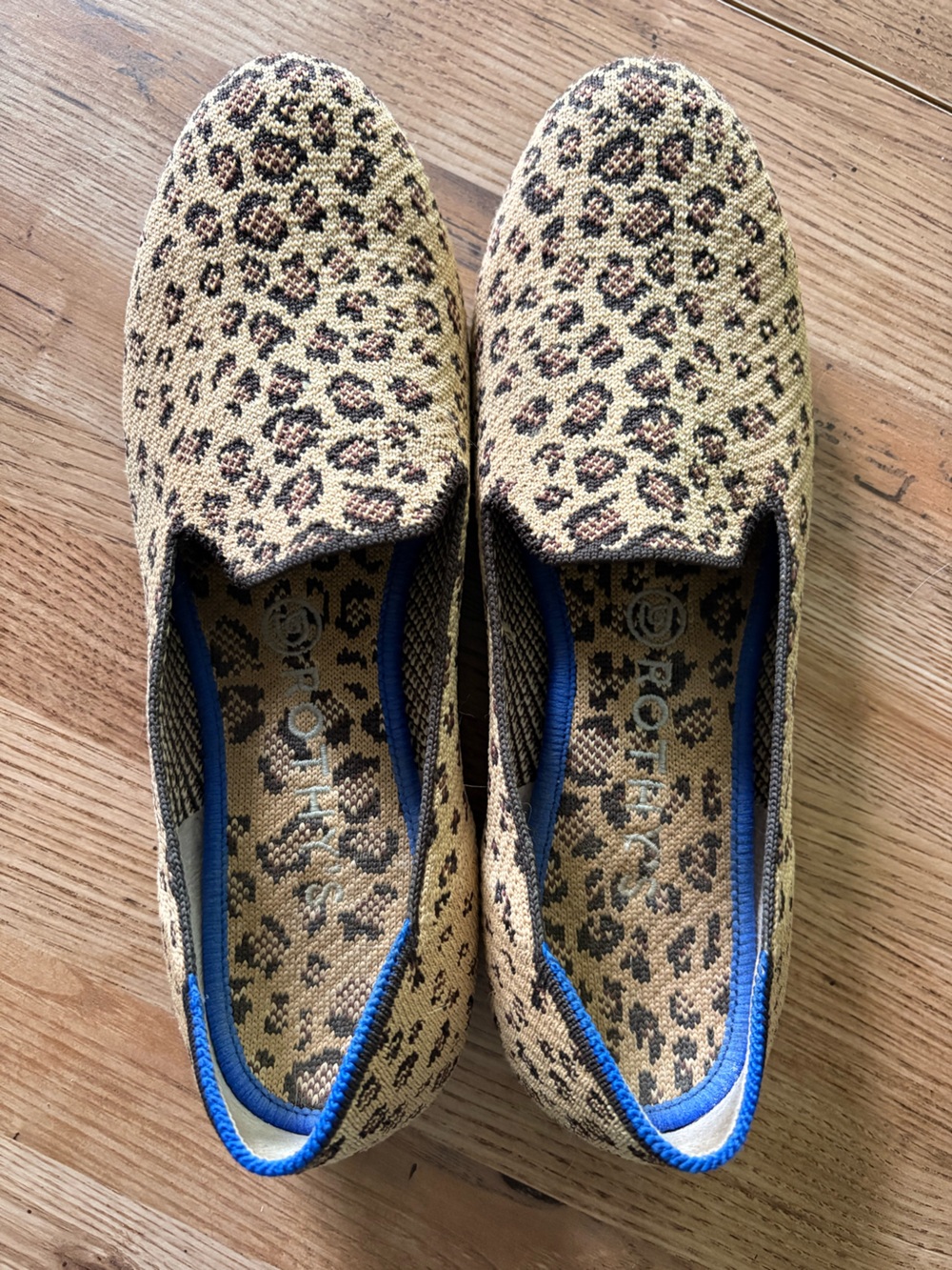 Rothy's Leopard Print Slip-On Flats in Tan, Brown & Black